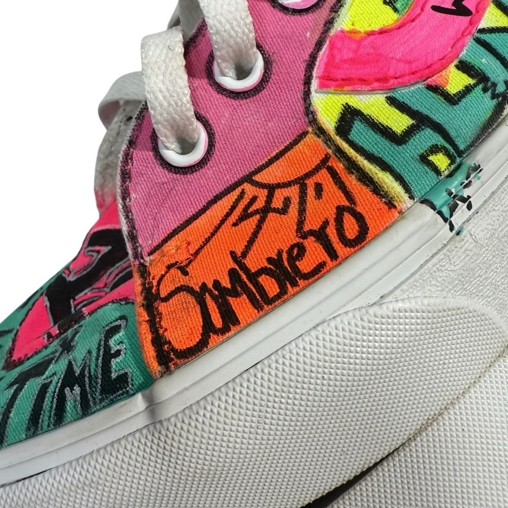 Vans Hand Painted Blink-182 Colorful Graphic Women's Sneakers - Picture 5 of 15